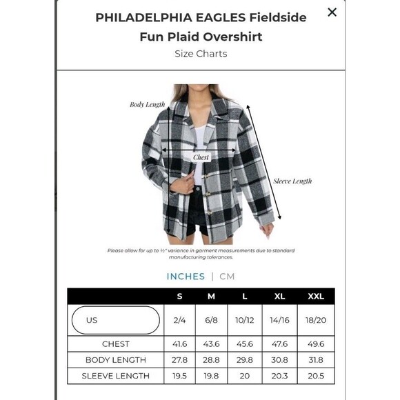 Gameday Couture Philadelphia Eagles Fieldside Fun Plaid Overshirt Shacket - Picture 13 of 13